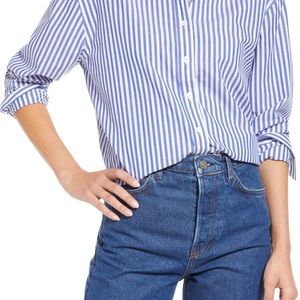 Reformation Parker long sleeve collared shirt. Size Small